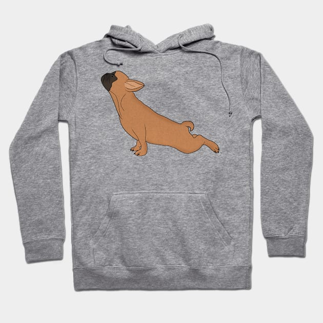 Cute French Bulldog doing Yoga, Funny Dog Lover Hoodie by dukito